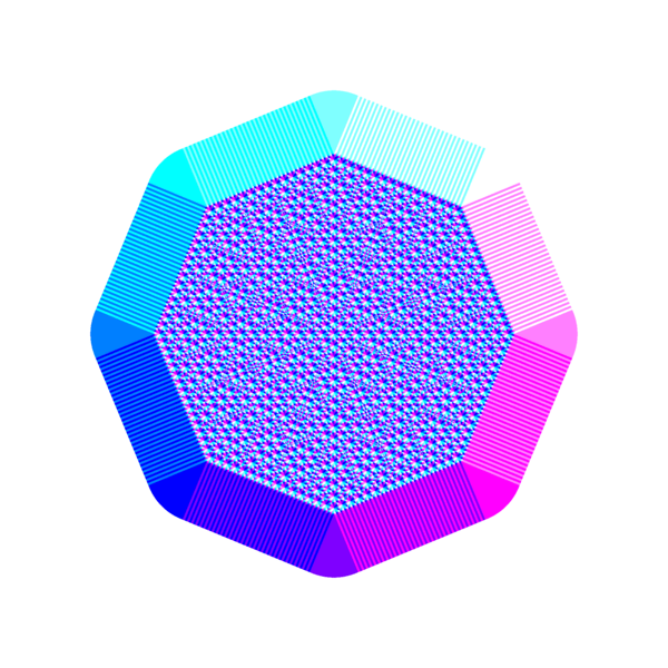 Resulting picture with a polygon of 8 vertices.