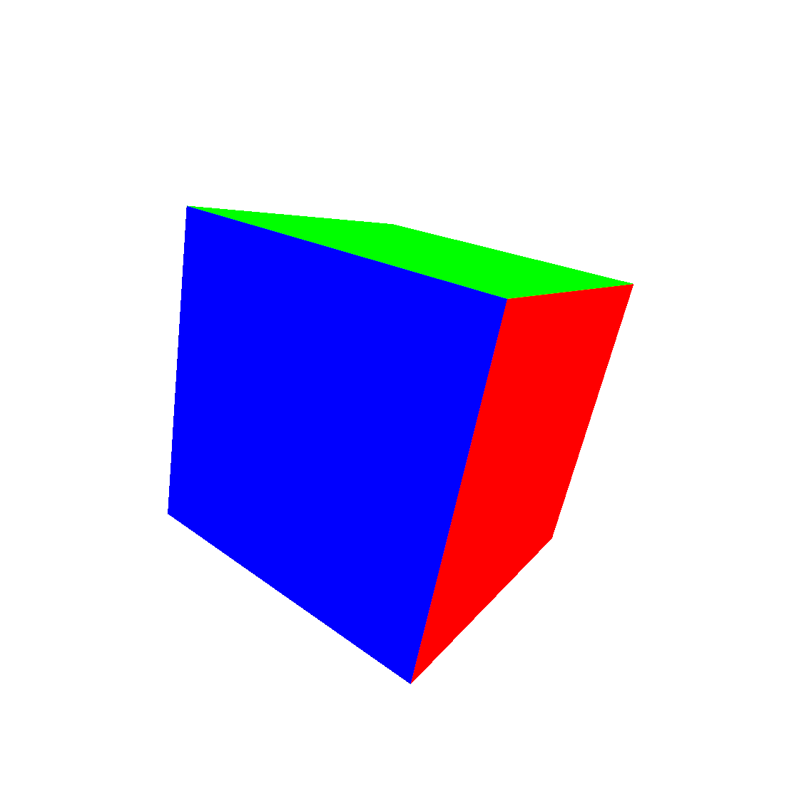 3D cube created with a fragment shader